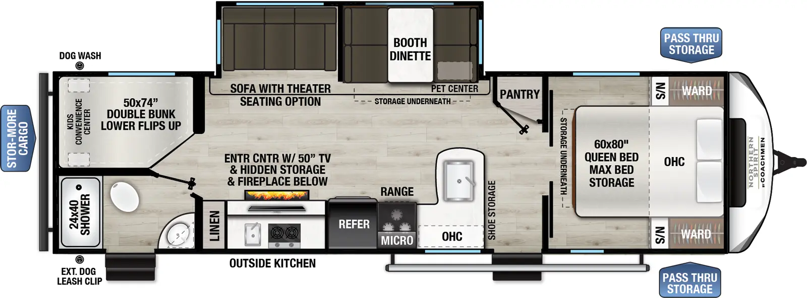 Northern Spirit 2963BH Floorplan